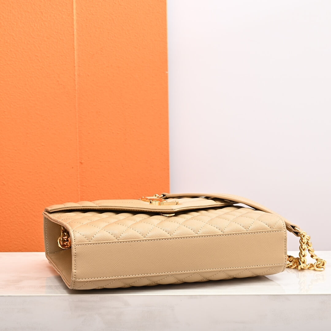 YSL ENVELOPE MEDIUM IN QUILTED GRAIN DE POUDRE EMBOSSED LEATHER - Image 6