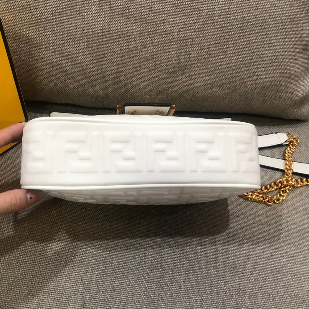 White Fendi Baguette Chain Midi - Image 6