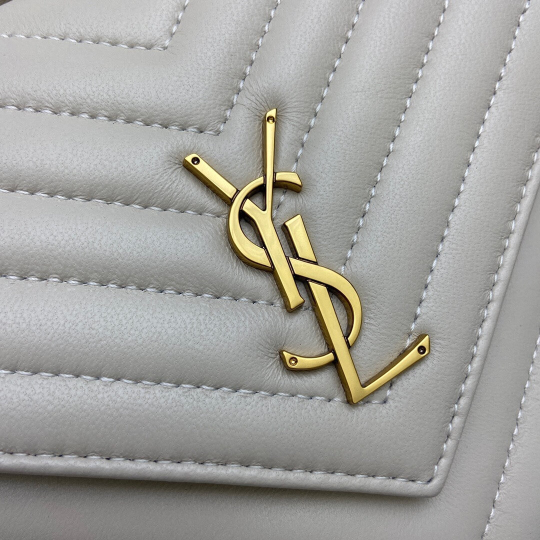Retro White YSL Joe lambskin backpack - Image 6