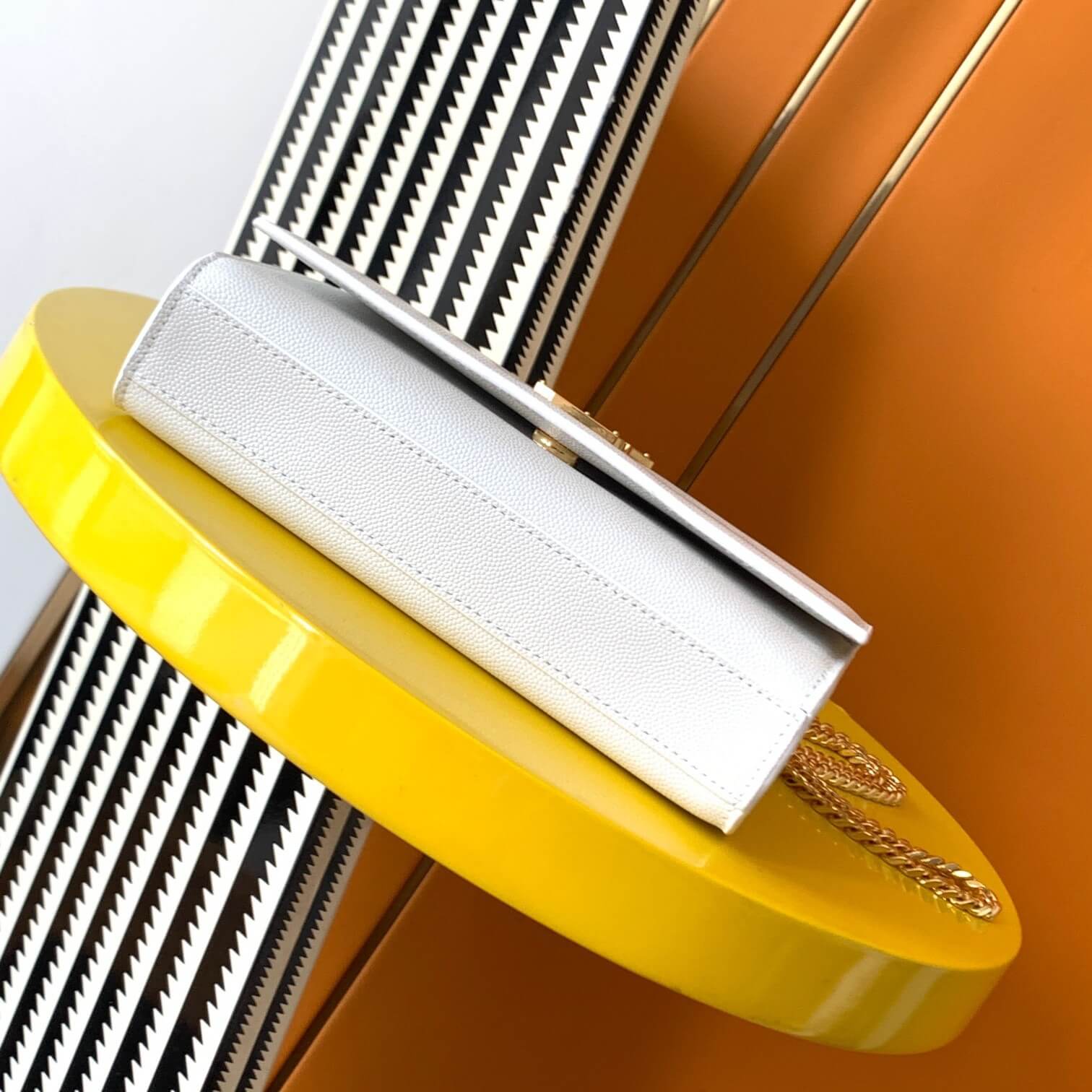 White YSL KATE SMALL SHOULDER BAG - Image 6