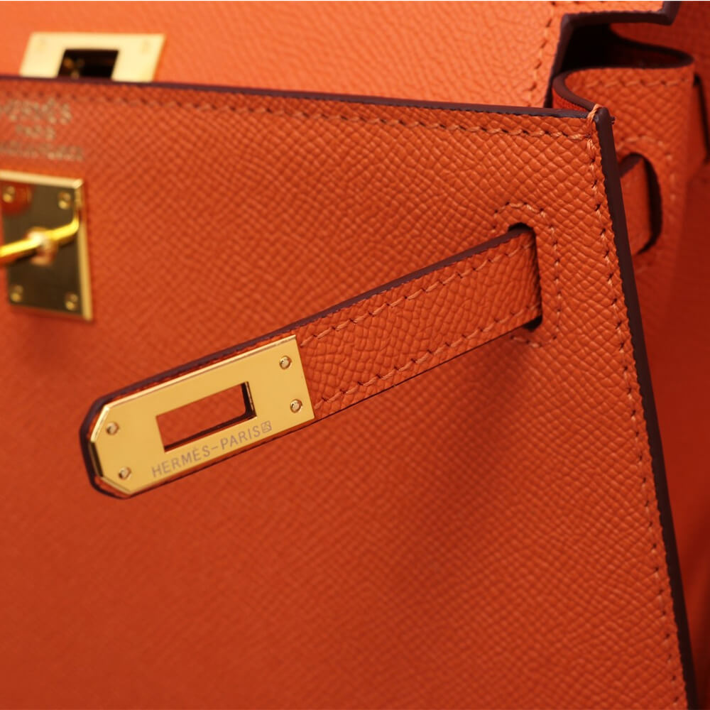 Orange Red Hermes Kelly 25 - Image 6
