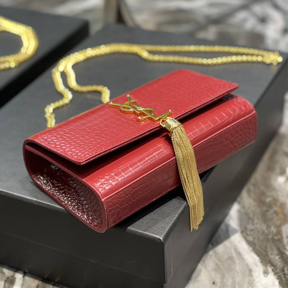 YSL KATE EMBOSSED SHOULDER BAG - Image 6