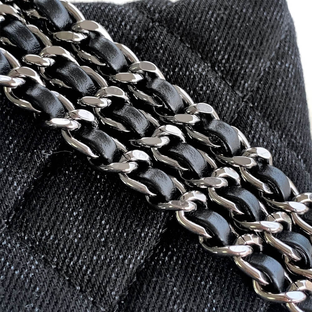 Black & Gray Chanel Mini Shopping Bag (Best
 grade) - Image 6