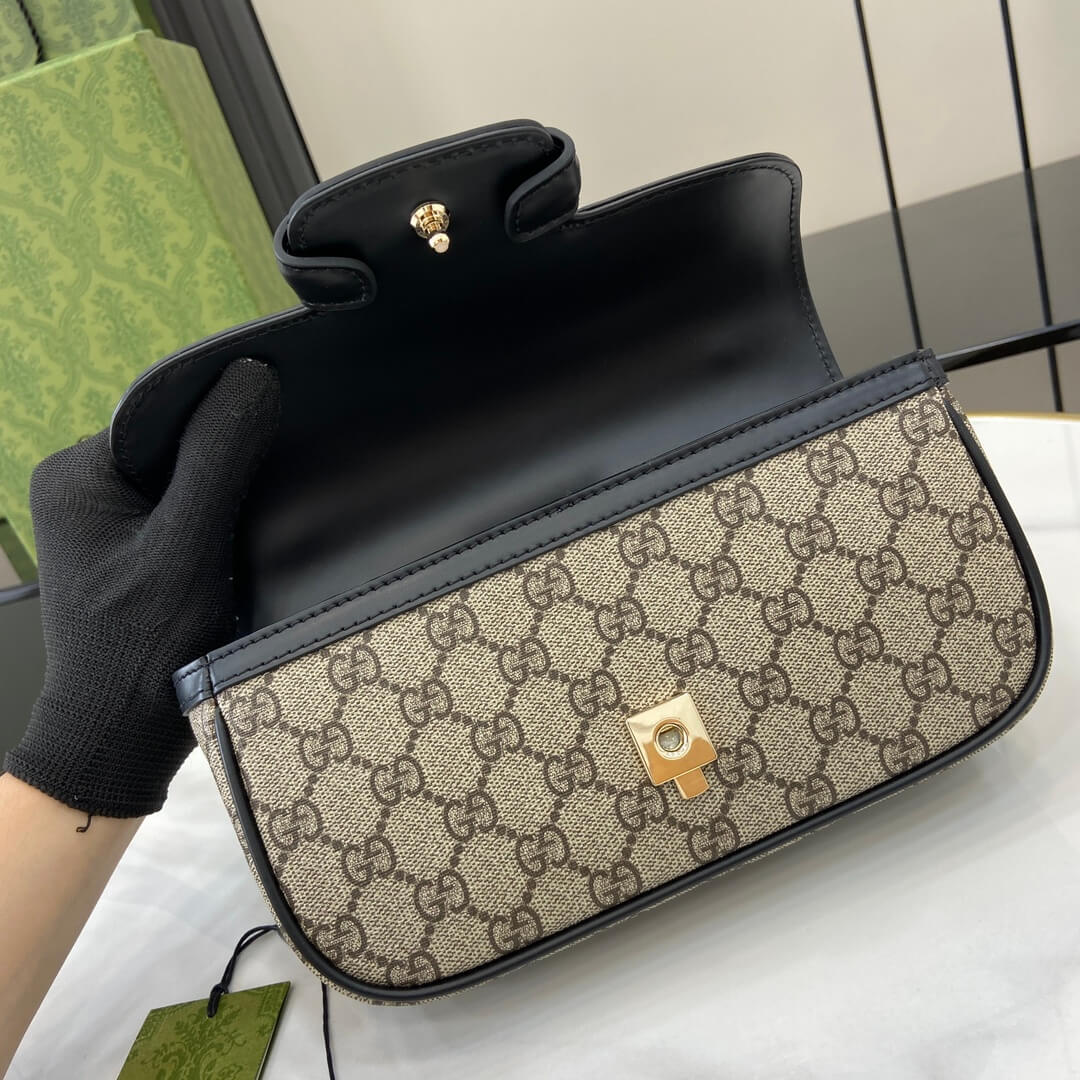 Beige Gucci Horsebit 1955 Soft small top handle bag - Image 6