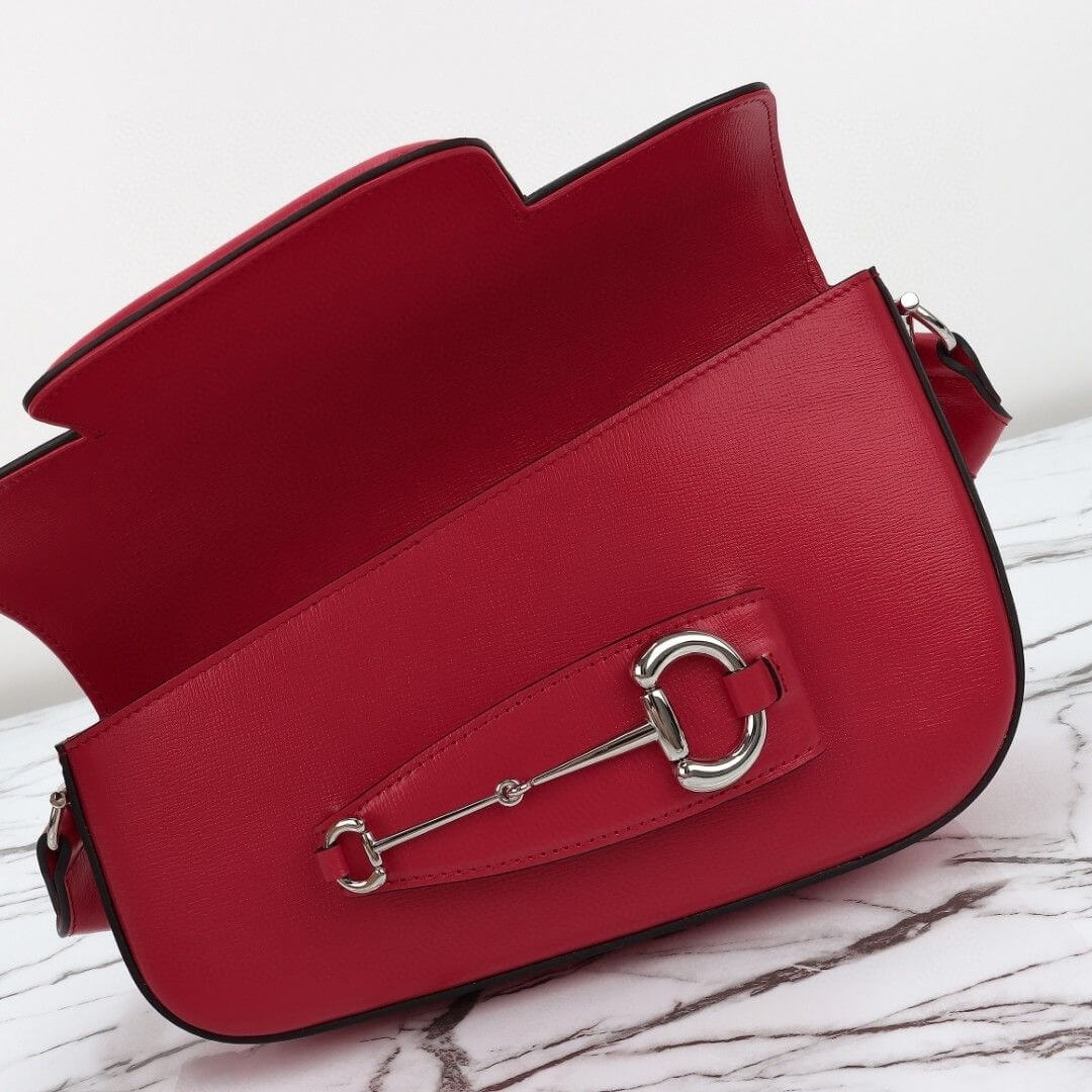 Red Gucci Horsebit 1955 Small Shoulder Bag - Image 7