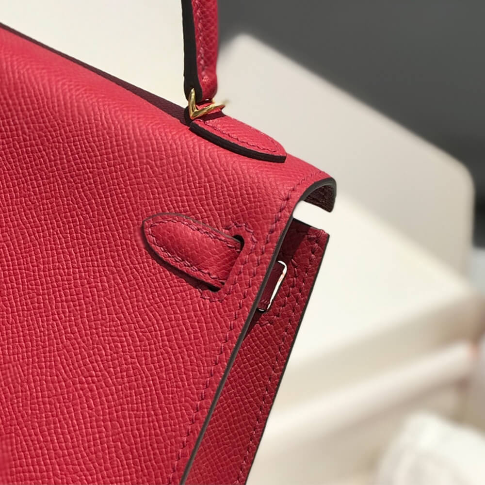 Ruby Red Hermes Mini Kelly II (Best
 Grade) - Image 7
