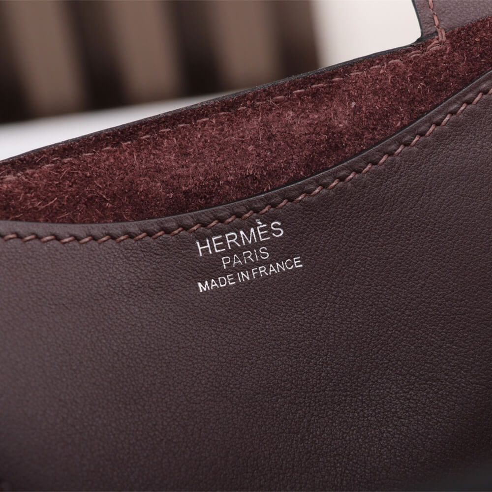 Saddle Red Hermes loop bag - Image 7