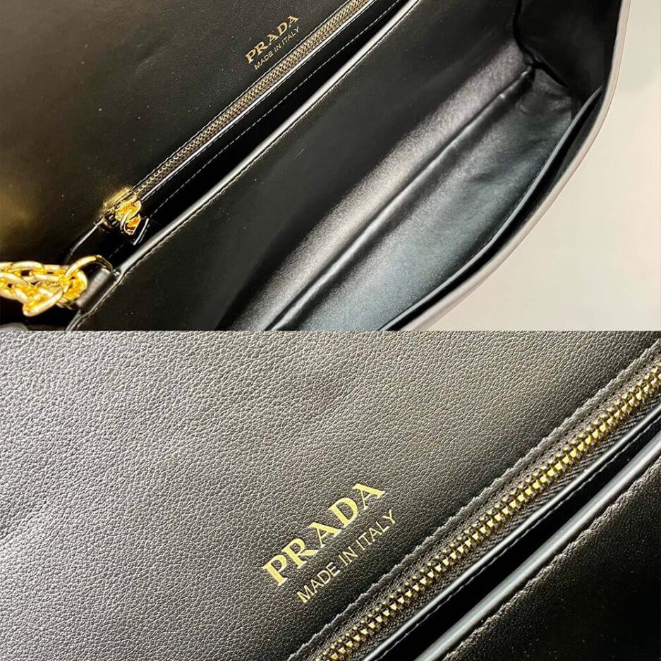 Black Prada Medium leather shoulder bag (Best
 Grade) - Image 7