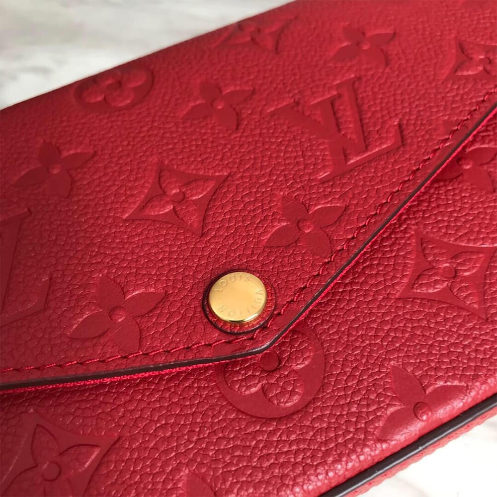 Scarlet Red LV Felicie Pochette - Image 7