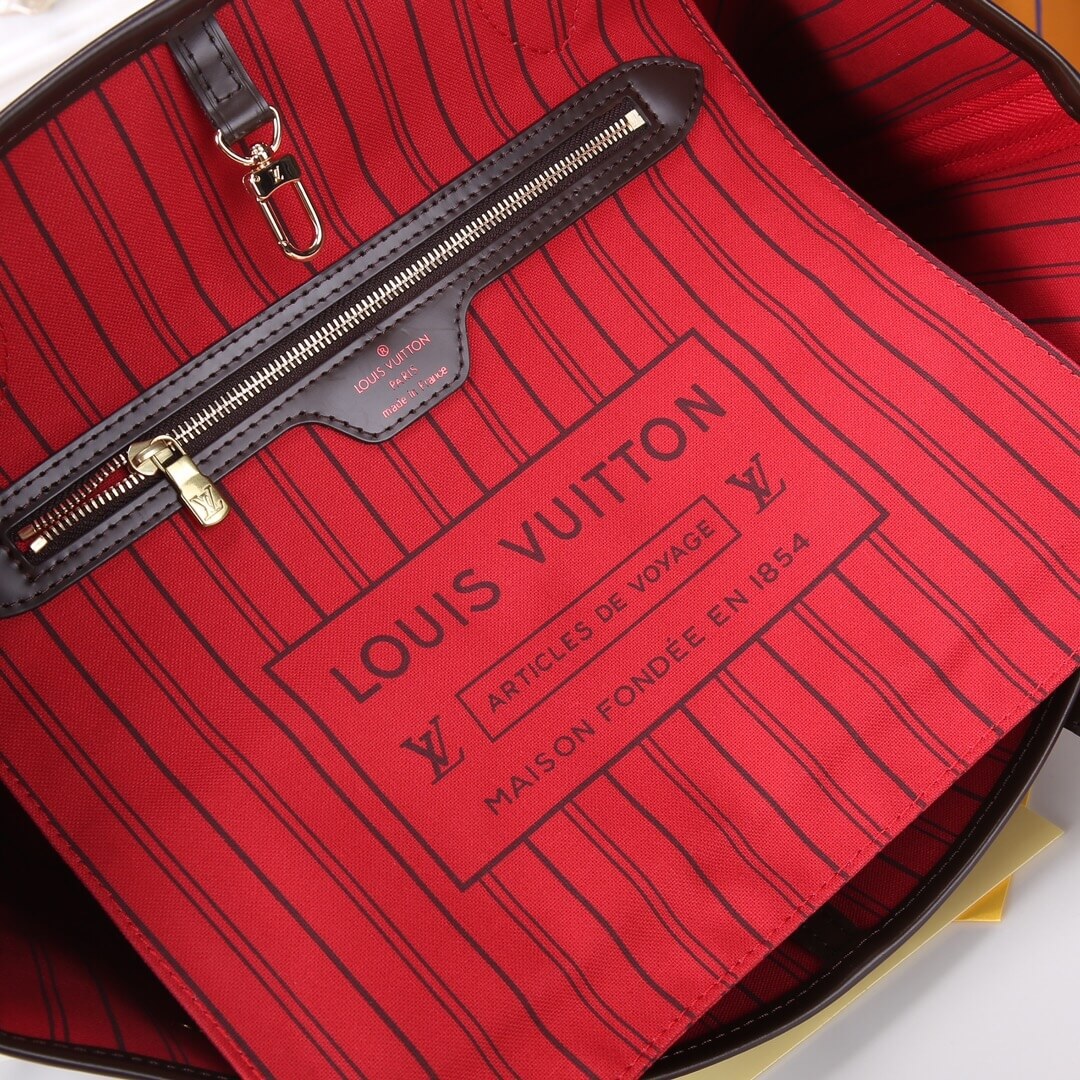 Cerise Red LV Neverfull MM - Image 7