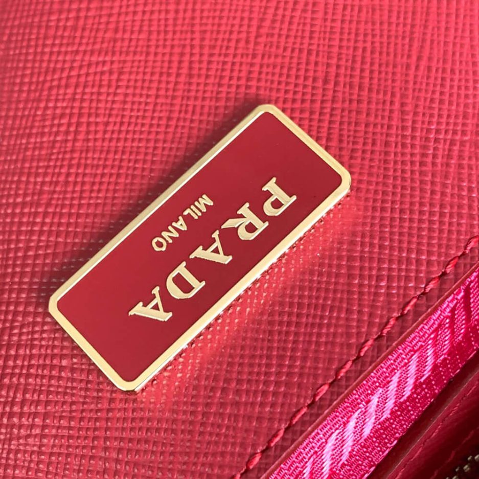 Red Large Prada Galleria Saffiano leather bag - Image 7