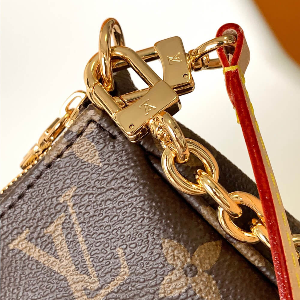 Gold LV Pochette Accessoires - Image 7