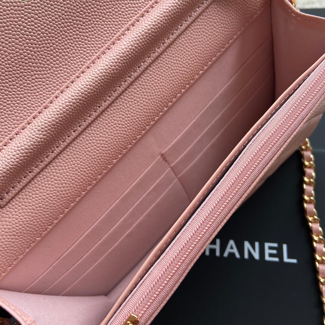 Pink Chanel classic chain wallet (Best
 grade) - Image 7
