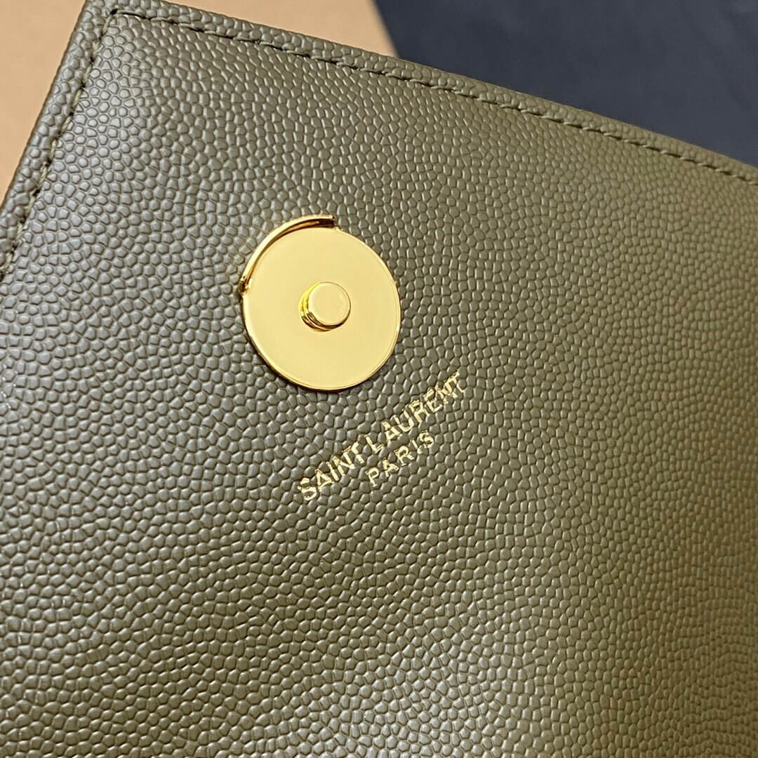 Green YSL Large Envelope Bag - Image 7
