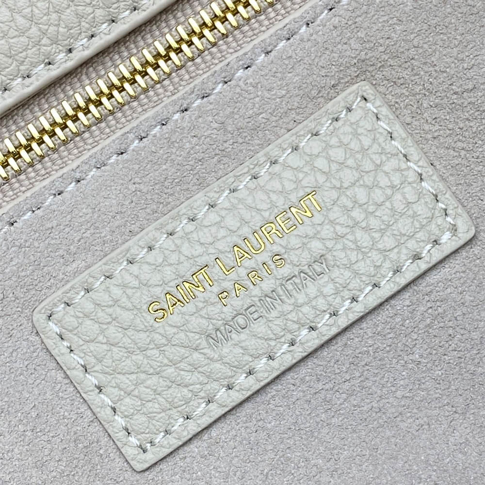 Dark Beige YSL LE 5 A 7 BEA IN GRAINED LEATHER - Image 7