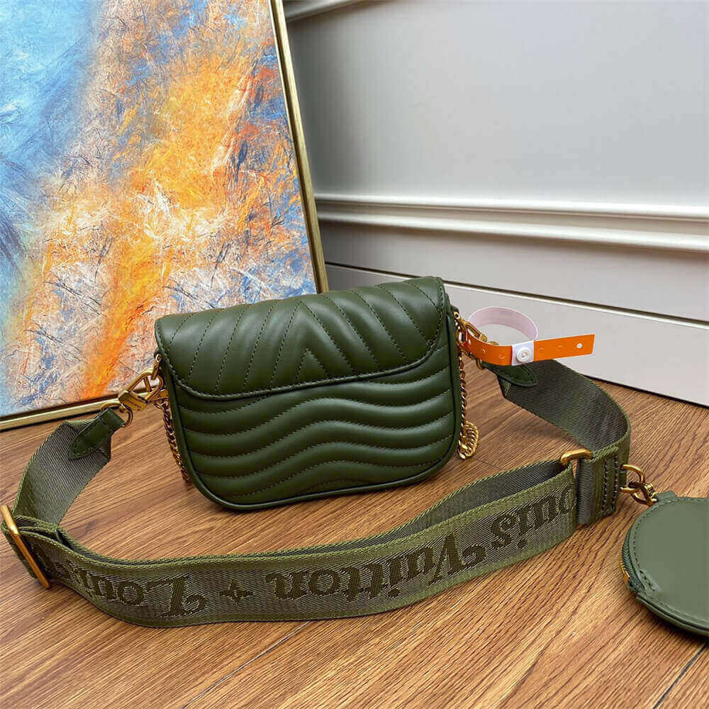 Khaki Green LV New Wave Multi Pochette Handbag - Image 7