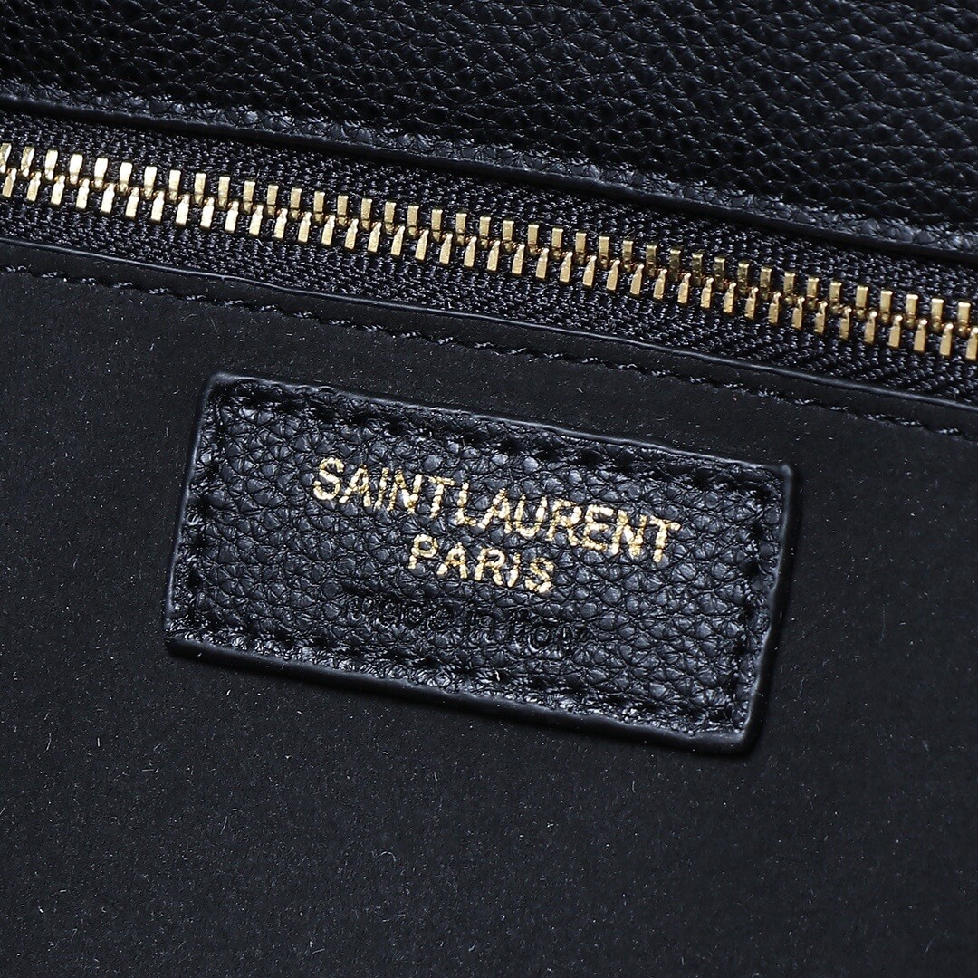 Black YSL LE 5 A 7 BEA IN GRAINED LEATHER - Image 7
