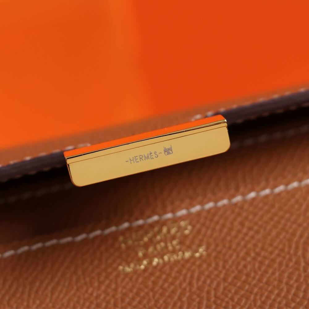Brown Hermes Constance wallet - Image 7