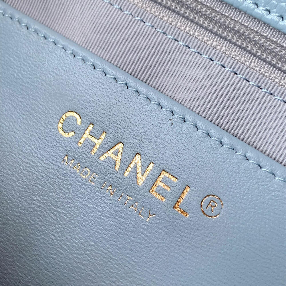 Light Blue CHANEL Long Flap Bag (Best
 grade) - Image 7