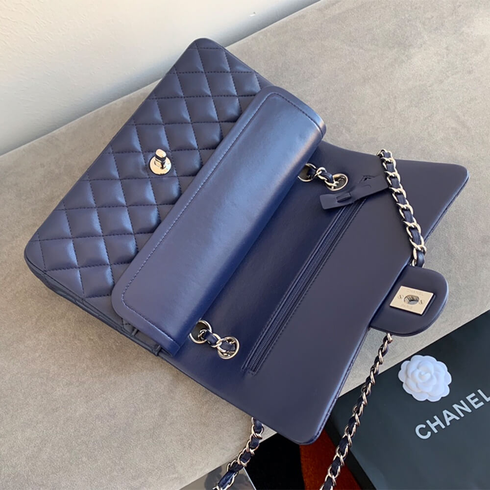 Dark Blue CHANEL CLASSIC 11.12 HANDBAG (Best
 grade) - Image 7