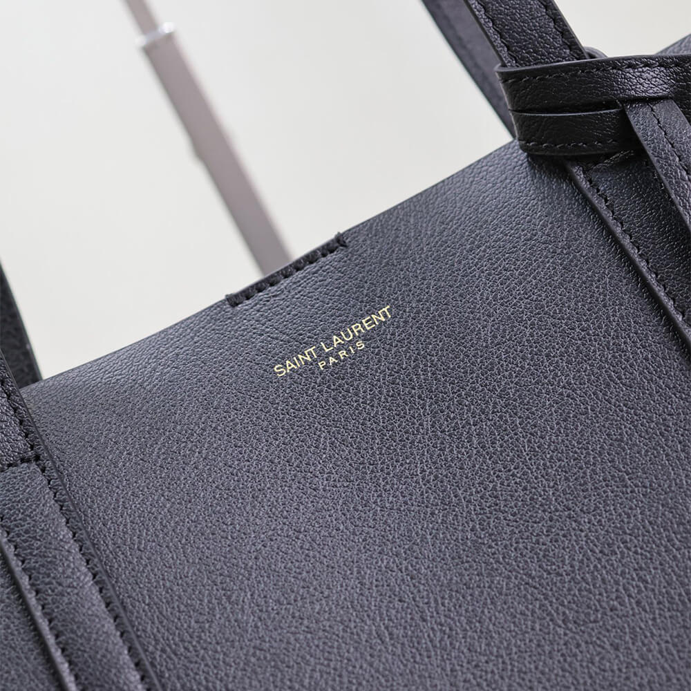 Black YSL Shopping Saint Laurent leather - Image 7