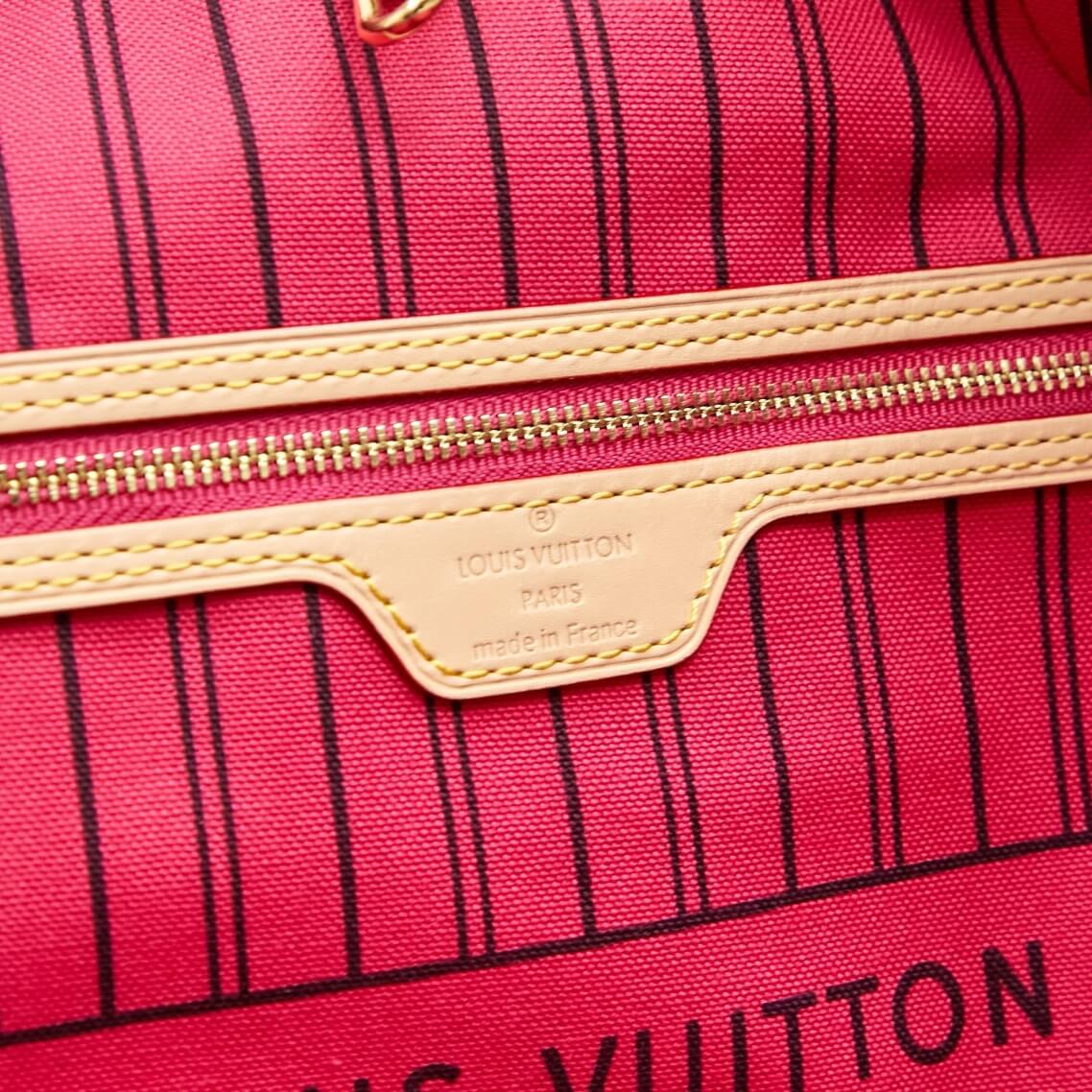 Rose Pondichery LV Neverfull Bandouliere Inside Out MM - Image 7