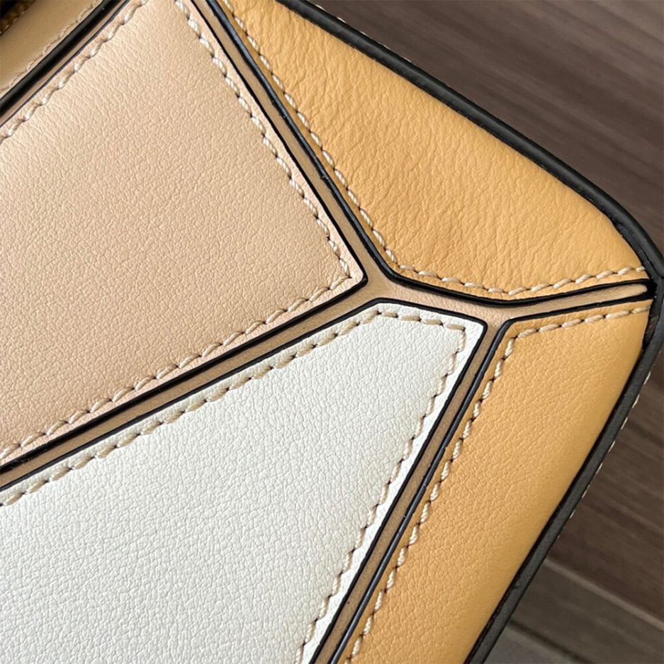 Soft White LOEWE Mini Puzzle bag in classic calfskin - Image 7