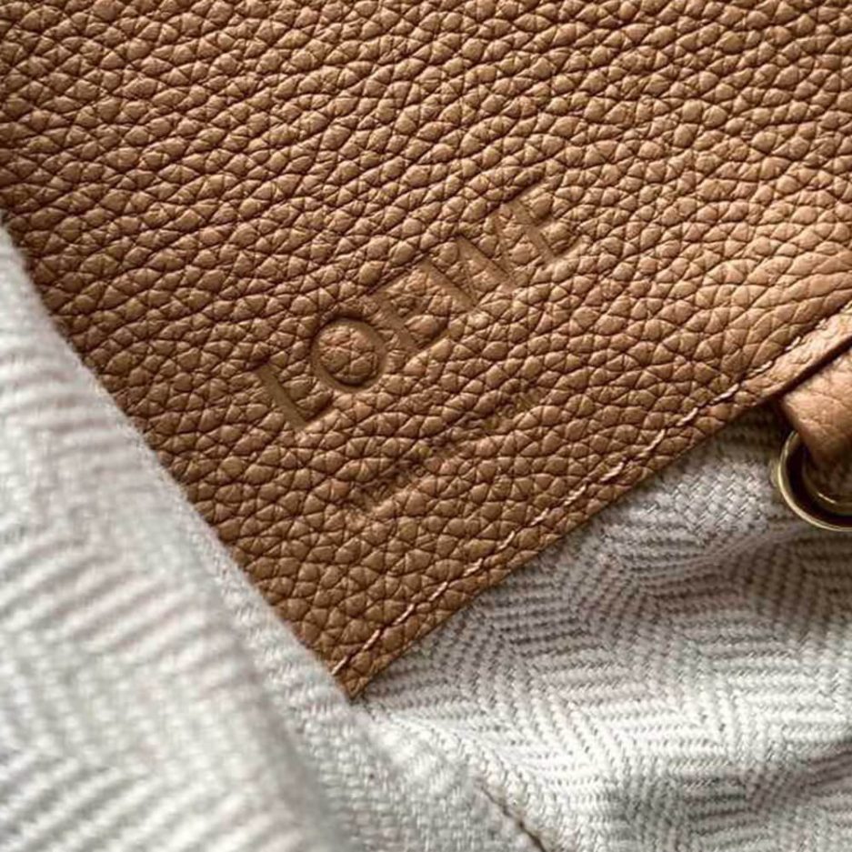 Toffee Loewe Small Hammock bag in soft grained calfskin - Image 7