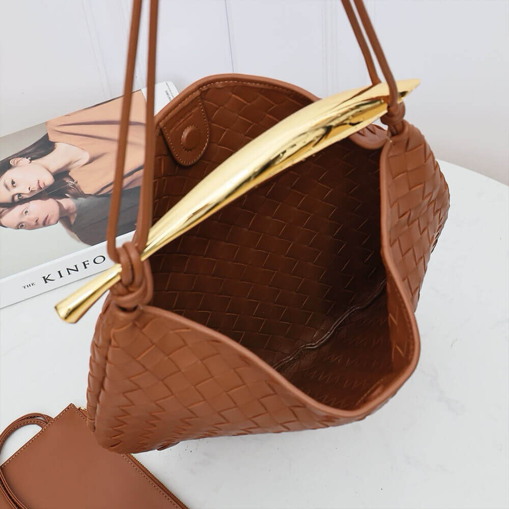 Cognac Bottega Veneta Medium Sardine Handbag - Image 7