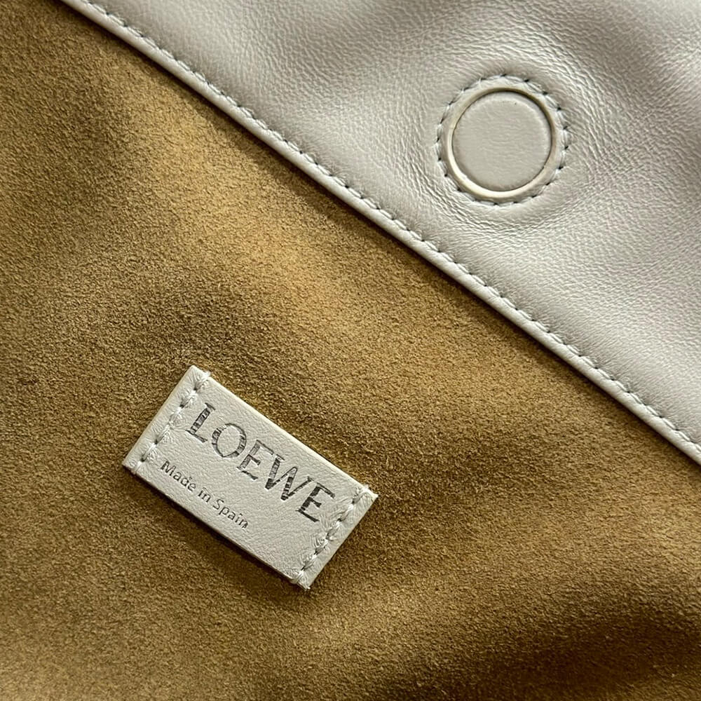 Sea Salt Loewe Medium Flamenco purse in mellow nappa lambskin - Image 7