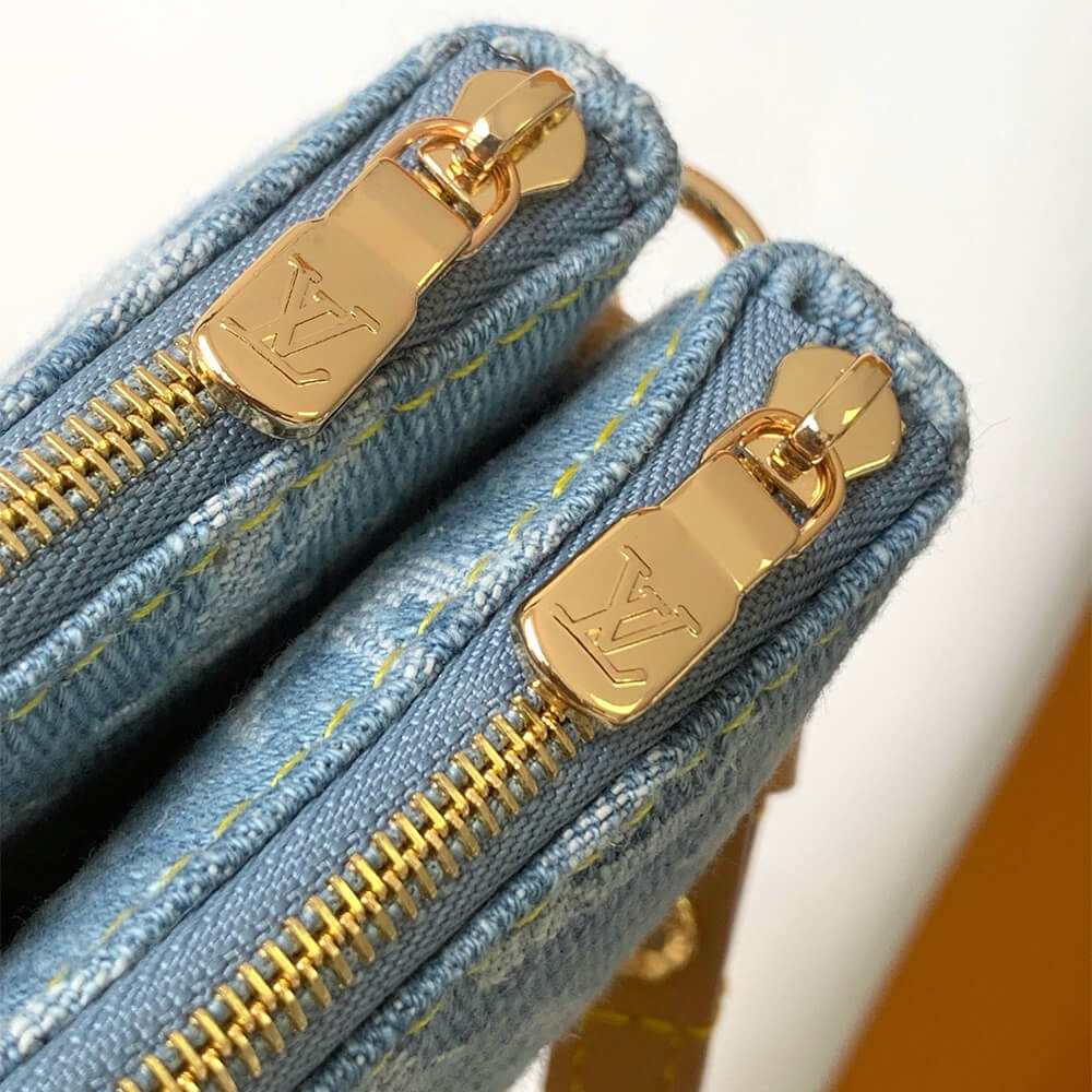 Sky Blue LV Liv Pochette - Image 7