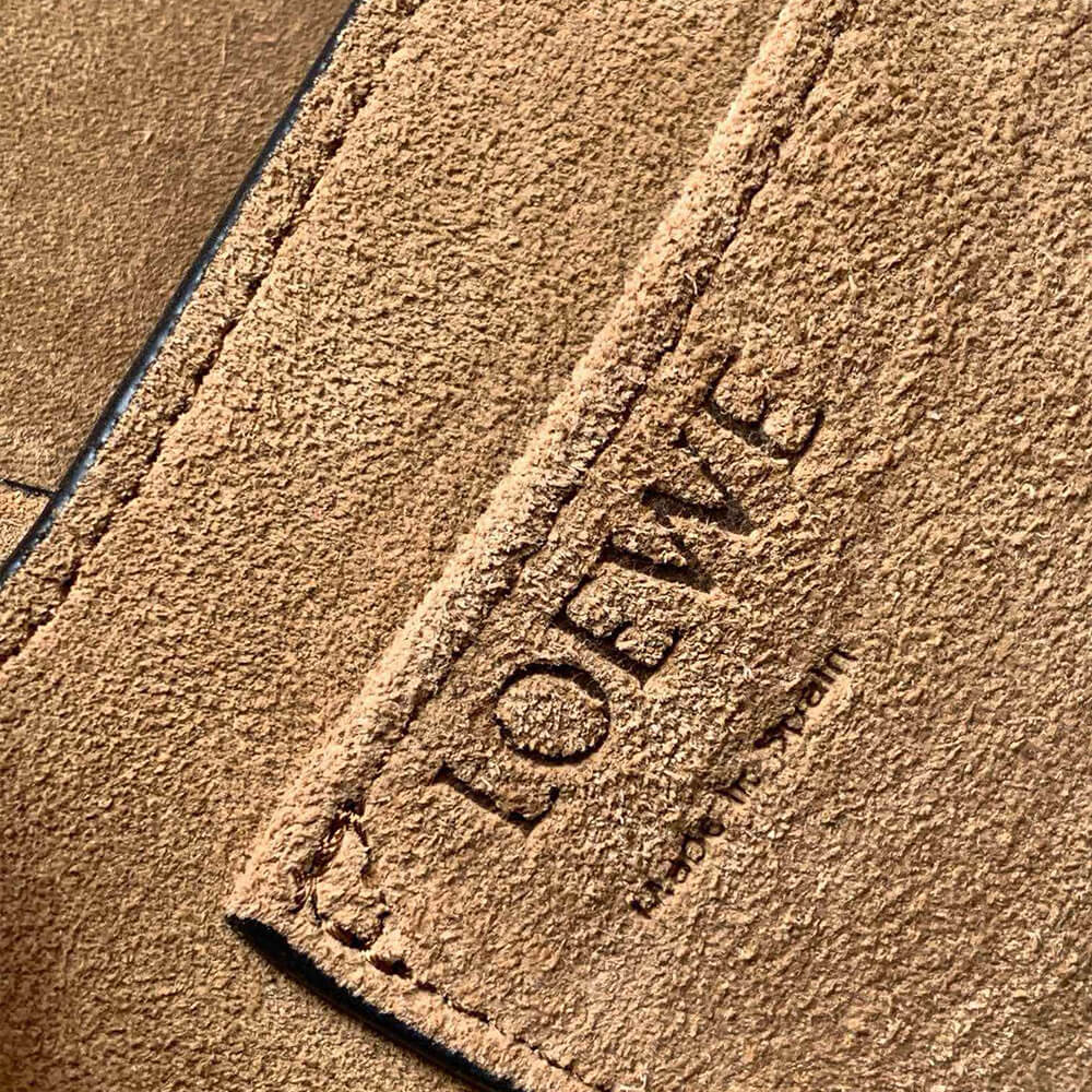 Autumn Green Loewe Small Gate bag in soft calfskin and jacquard - Image 7