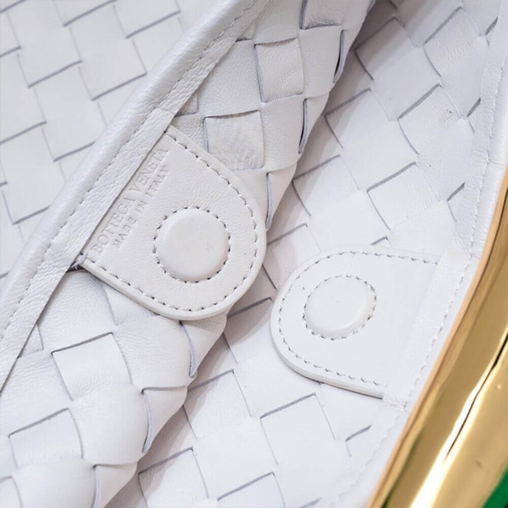 White Bottega Veneta Medium Sardine Handbag - Image 7