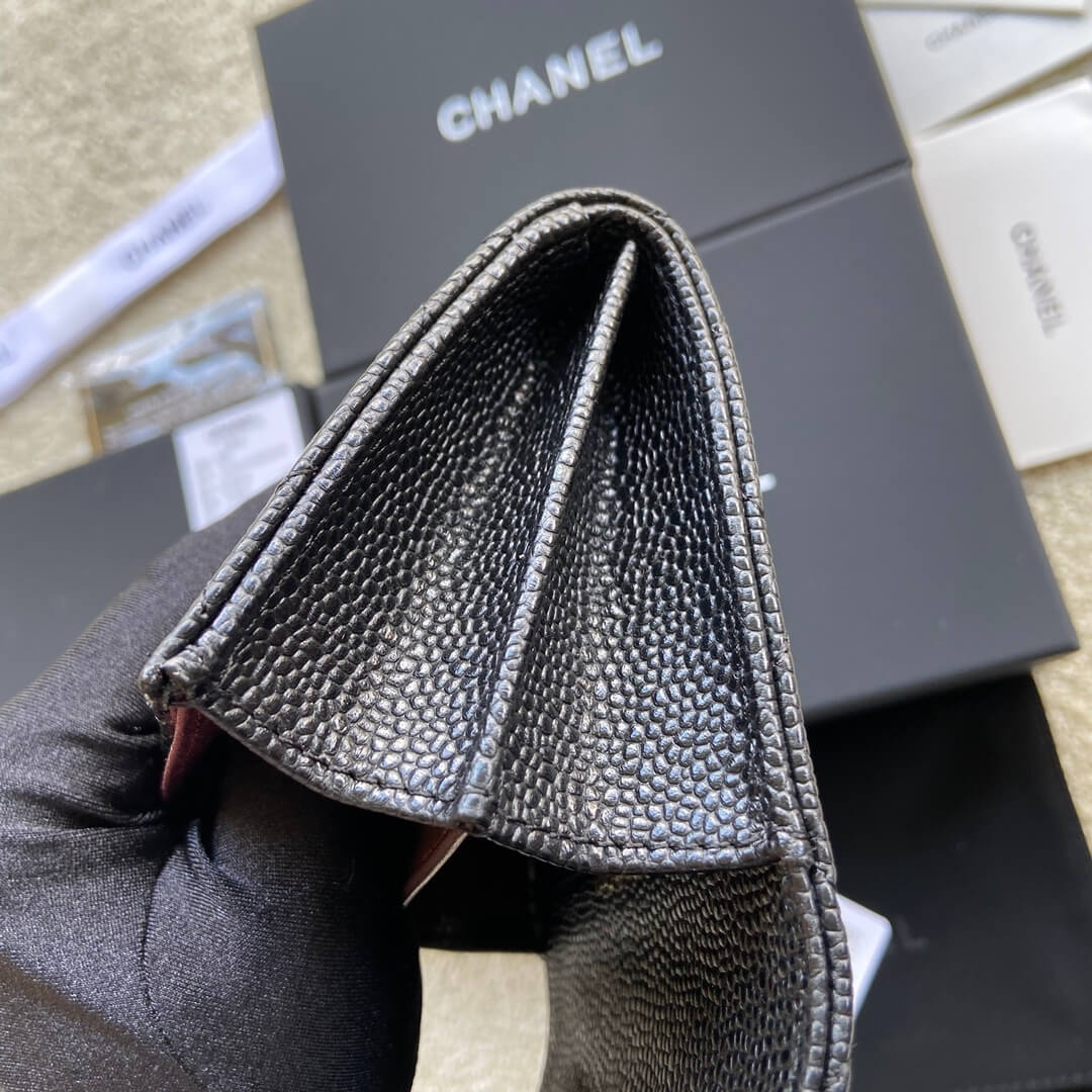 Black CHANEL Classic Small Flap Wallet - Image 7