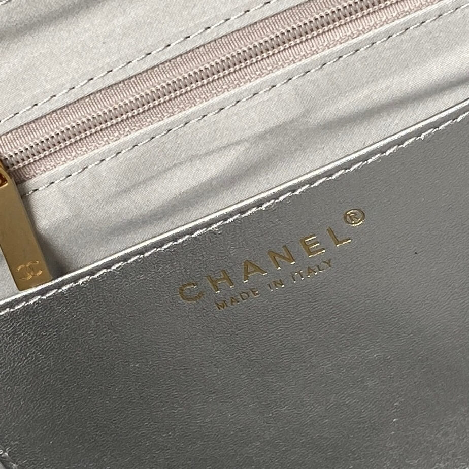 Silver Chanel Shopping Bag (Best
 grade) - Image 7