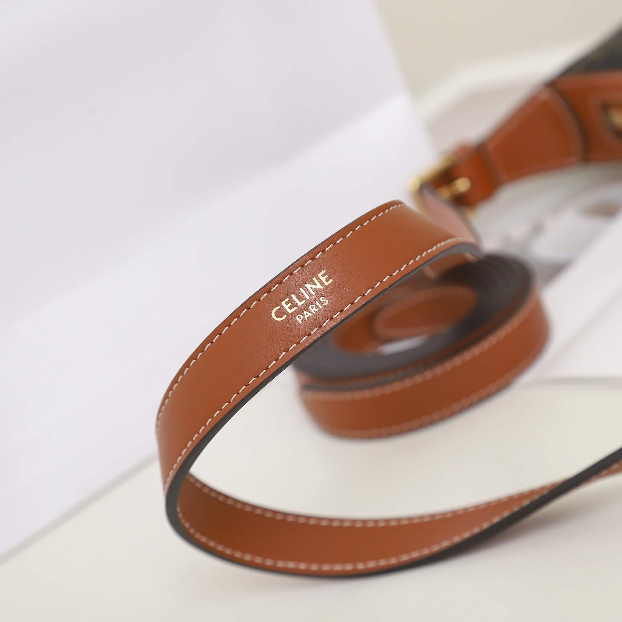 CELINE HELO?SE TRIOMPHE LOGO PRINTED calfskin small bag - Image 7