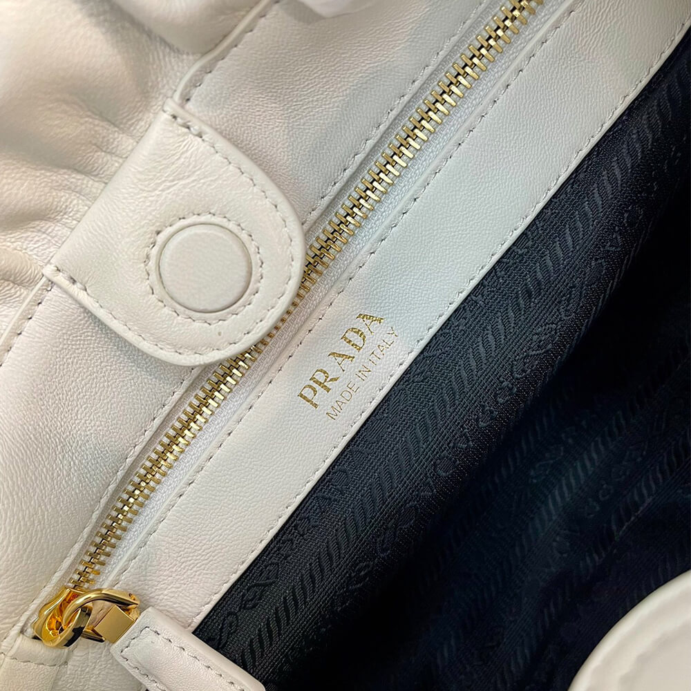 White Prada Nappa leather shoulder Bag - Image 7