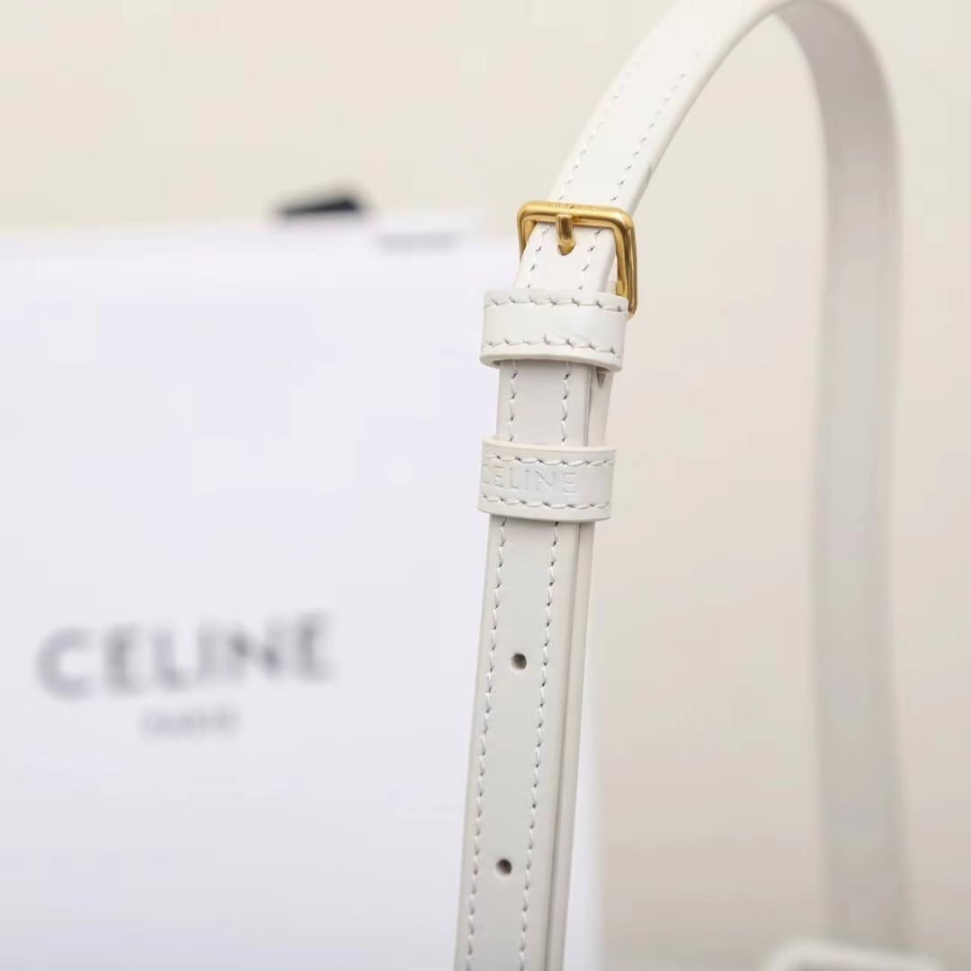 CELINE TILLY medium bag in shiny calf leather - Image 7