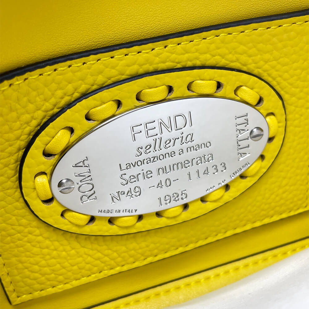 Yellow Fendi Mini Baguette - Image 7
