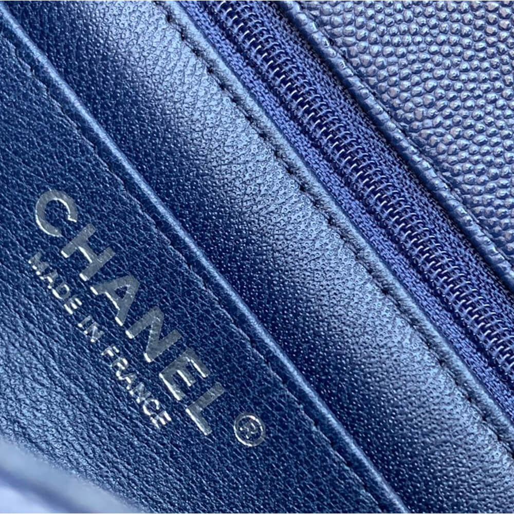 Blue Chanel MINI FLAP BAG (Best
 grade) - Image 7
