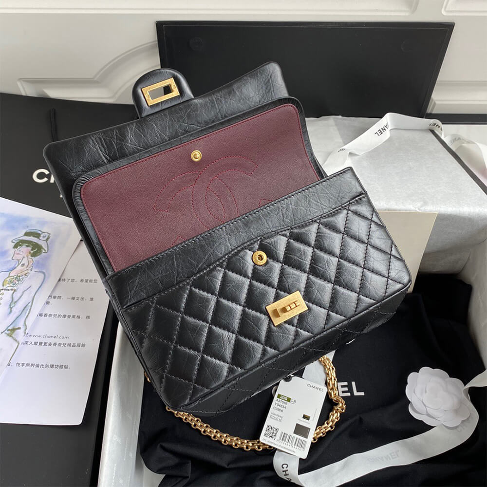 Black CHANEL 2.55 HANDBAG - Image 7