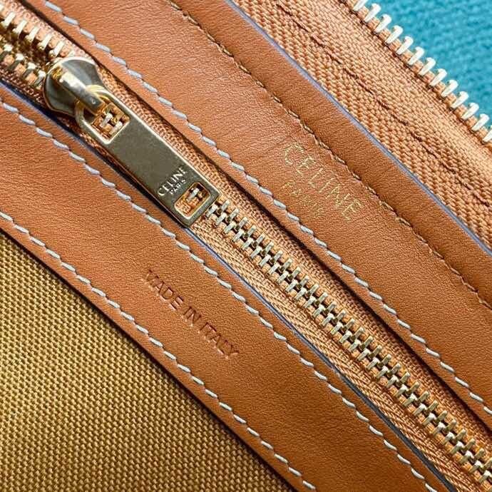 CELINE Logo Print Calfskin Boston Bag - Image 7