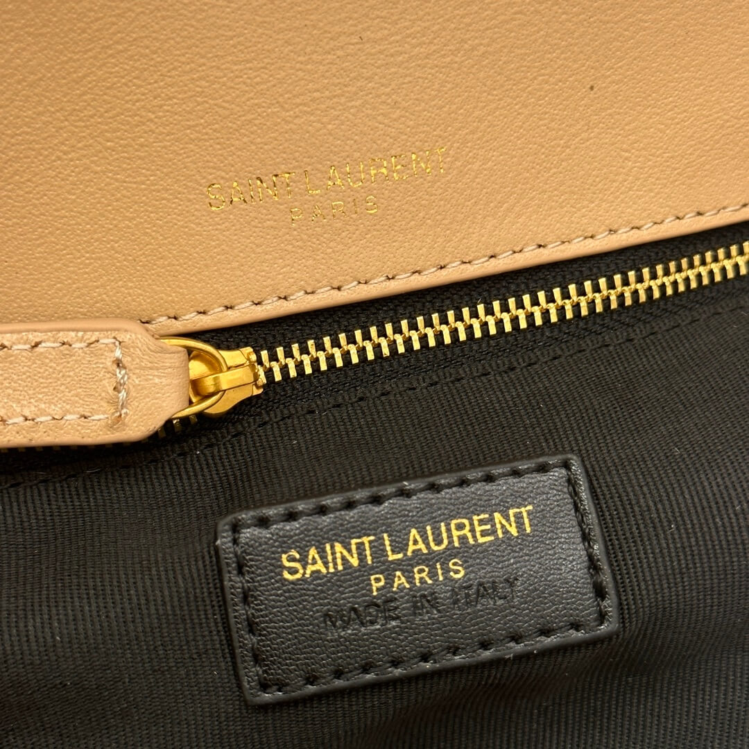 Dark YSL CALYPSO small in plunged lambskin - Image 7