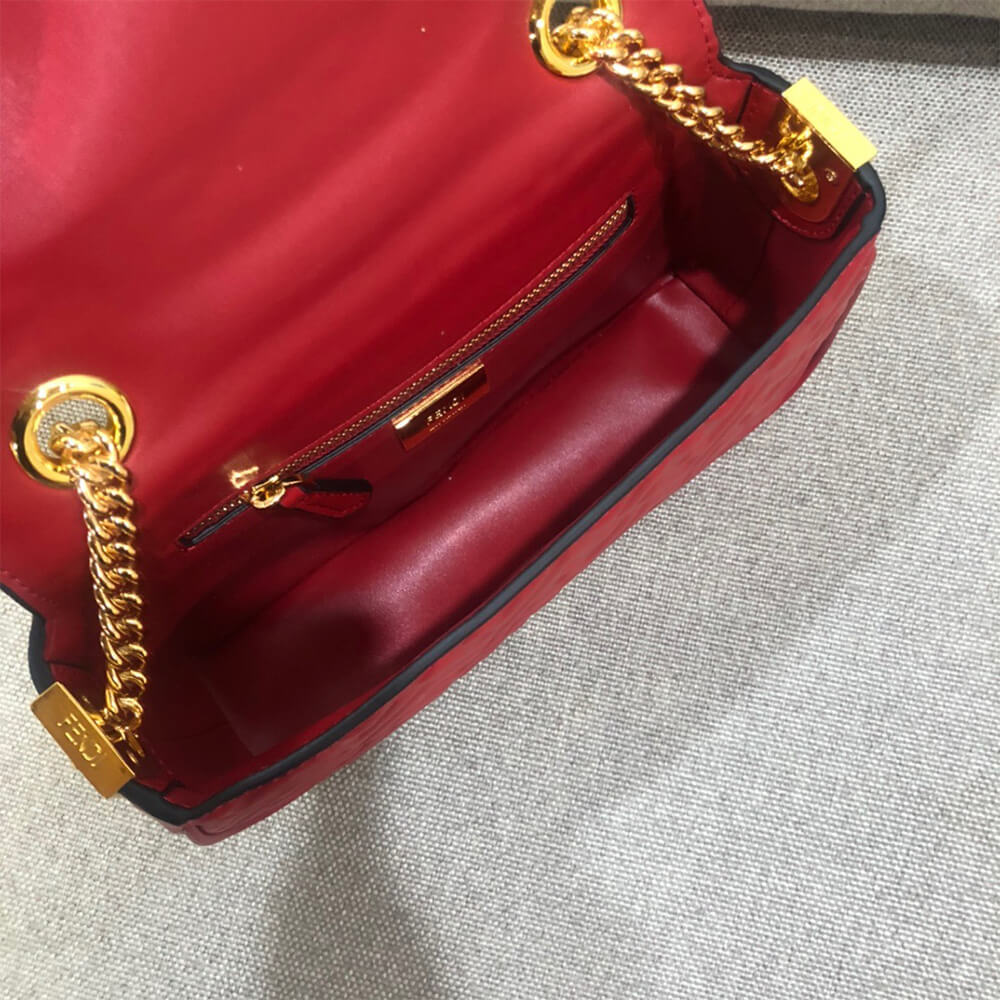 Red Fendi Baguette Chain Midi - Image 7