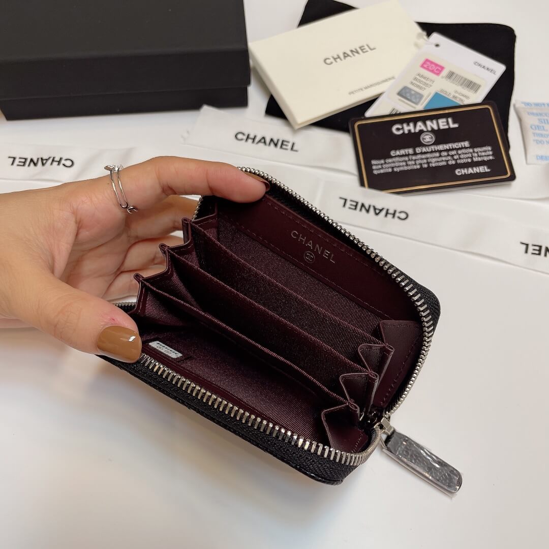 Chanel Classic Zipper Coin Wallet - Image 7