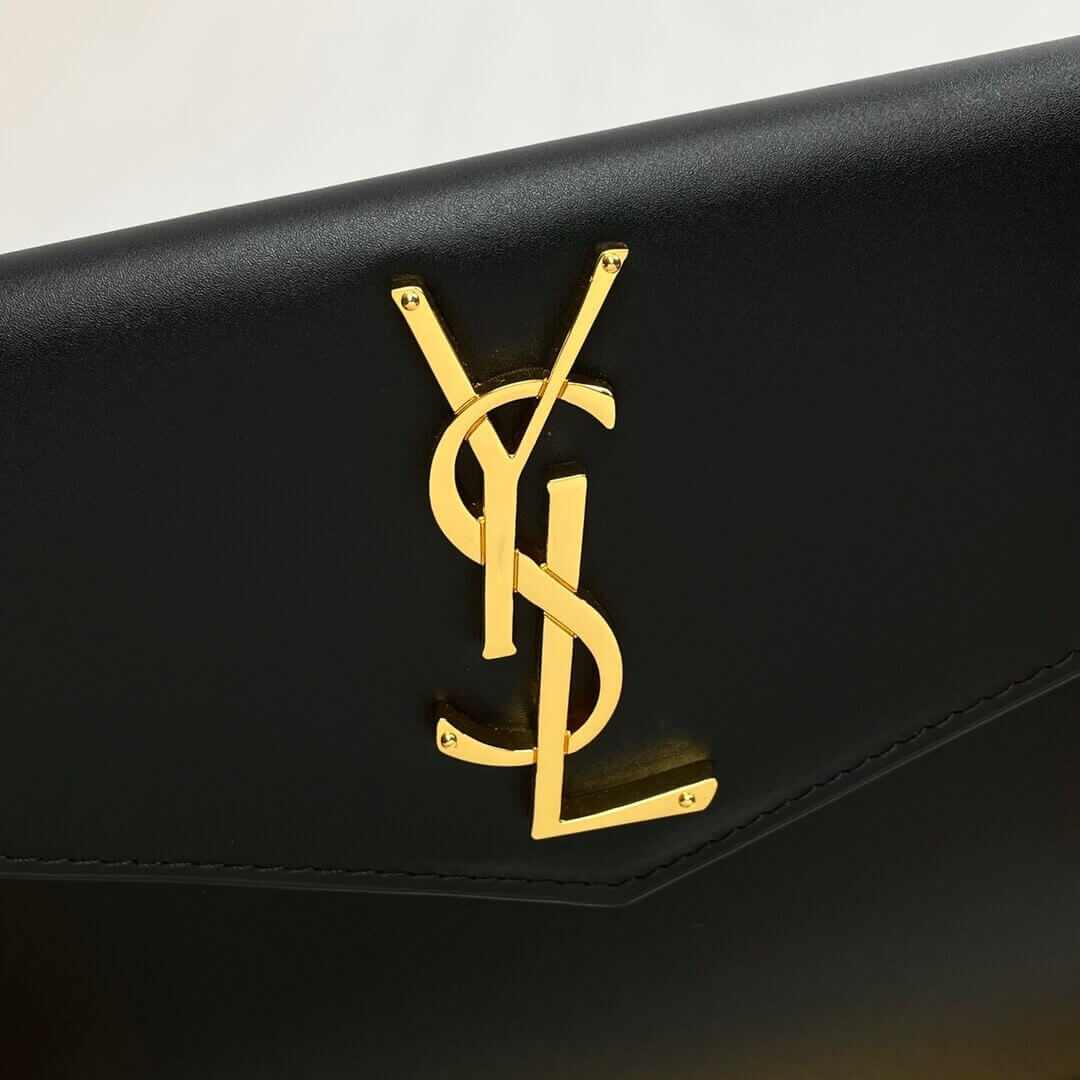 Black YSL UPTOWN POUCH IN GRAIN DE POUDRE EMBOSSED LEATHER - Image 7