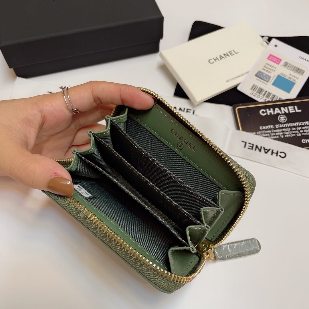 Chanel Classic Zipper Coin Wallet - Image 7