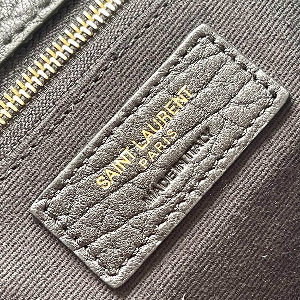 Black YSL CALYPSO LARGE IN GRAINED LAMBSKIN - Image 7