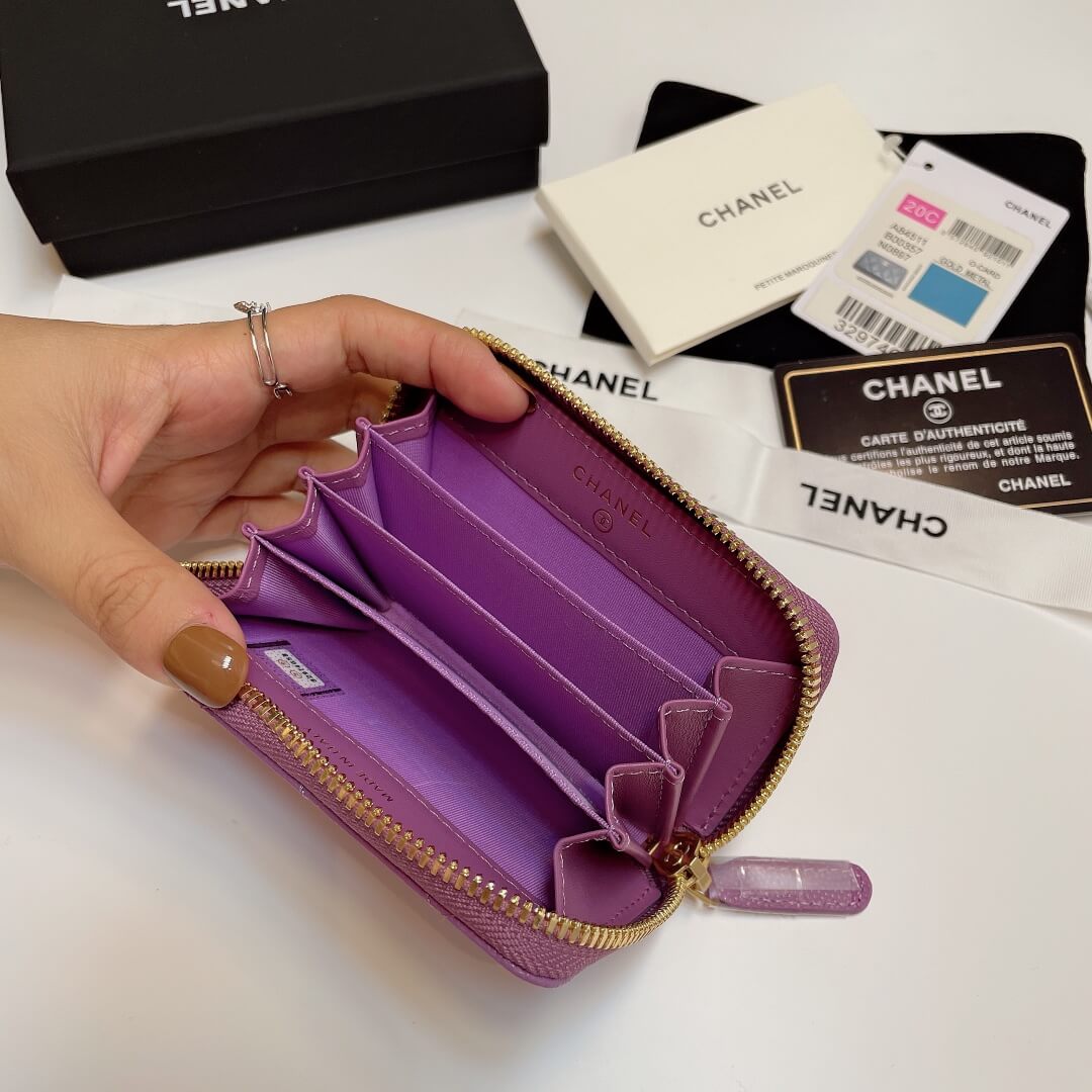 Chanel Classic Zipper Coin Wallet - Image 7