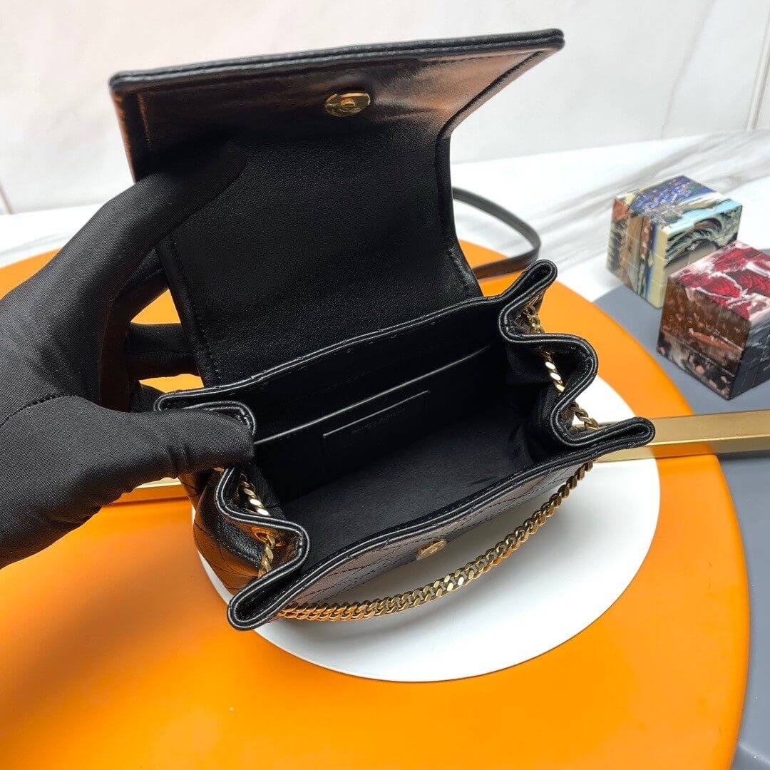 Black YSL MINI NOLITA IN LAMBSKIN - Image 8